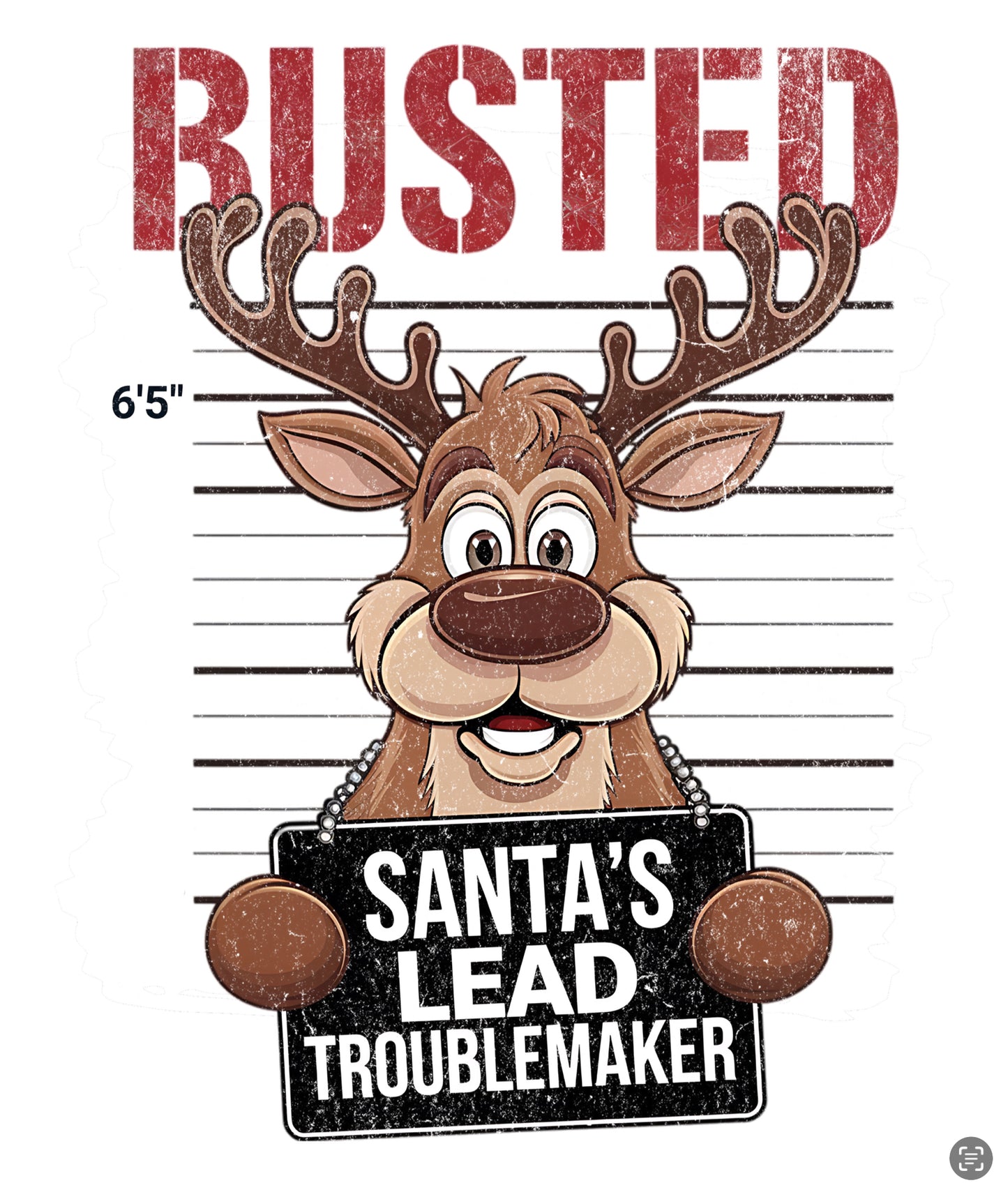 Christmas Busted Distressed